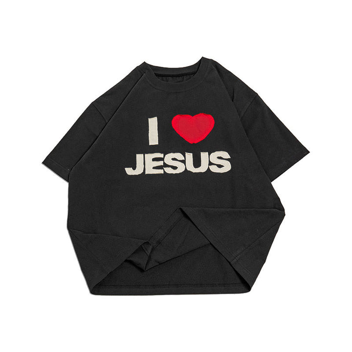 Christianartworkshop Unisex-T-Shirt „Ich liebe Jesus“