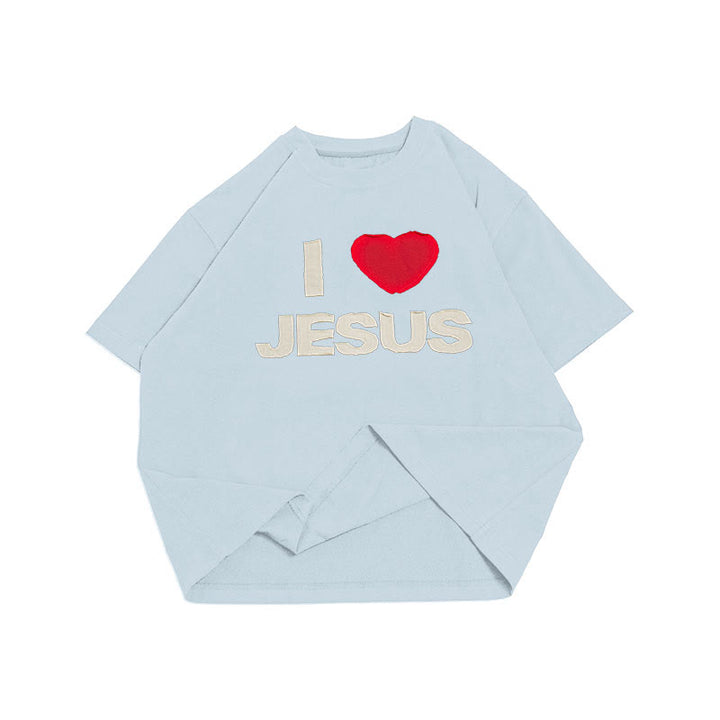 Christianartworkshop Unisex-T-Shirt „Ich liebe Jesus“