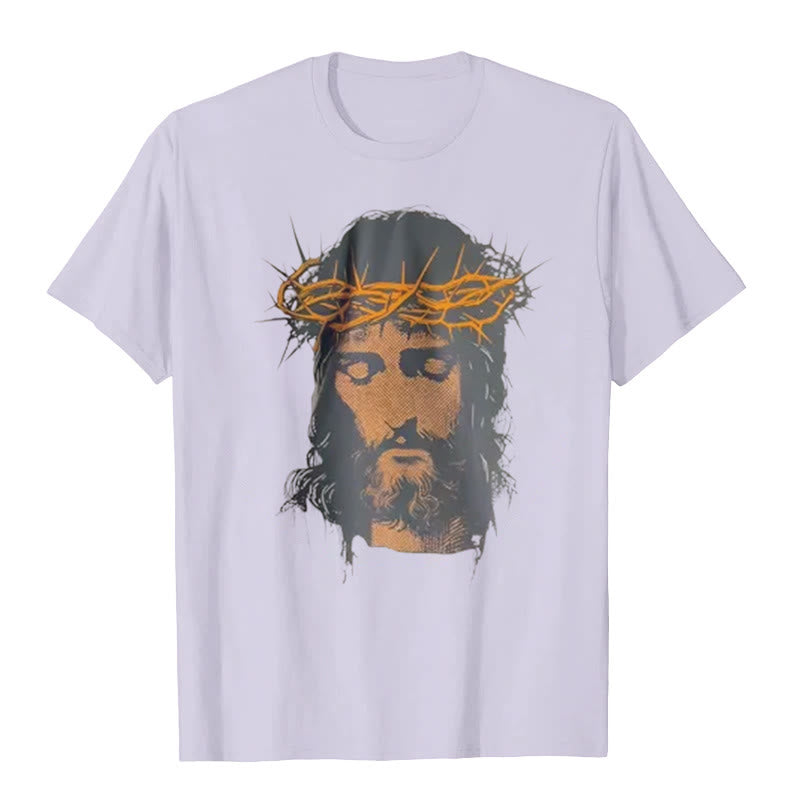 Christianartworkshop Grafik-T-Shirt mit Jesusgesicht und Dornenkrone