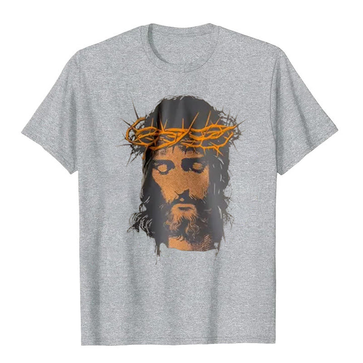 Christianartworkshop Grafik-T-Shirt mit Jesusgesicht und Dornenkrone