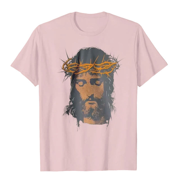 Christianartworkshop Grafik-T-Shirt mit Jesusgesicht und Dornenkrone