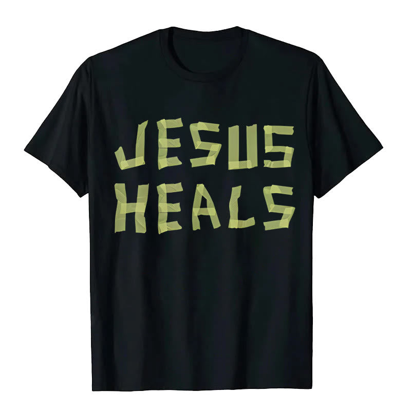 Christianartworkshop Jesus heilt Grafik T-Shirt - Schwarz - 2XL - image 0