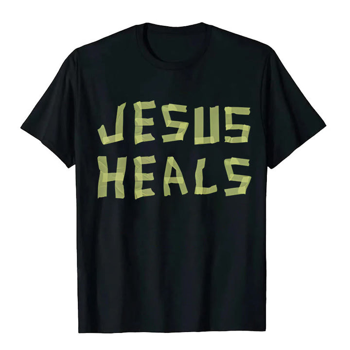 Christianartworkshop Jesus heilt Grafik T-Shirt - Schwarz - 2XL - image 0