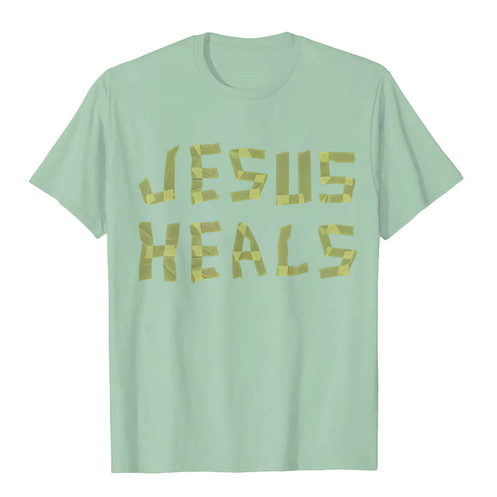 Christianartworkshop Jesus heilt Grafik T-Shirt - Grasgrün - 2XL - image 14