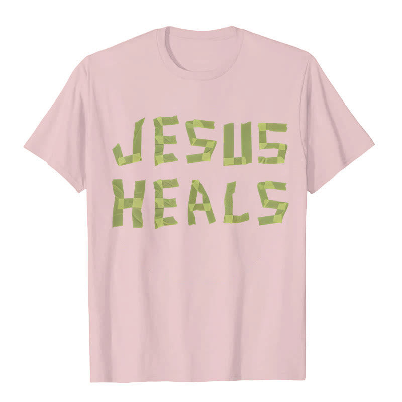 Christianartworkshop Jesus heilt Grafik T-Shirt - Rosa - 2XL - image 10