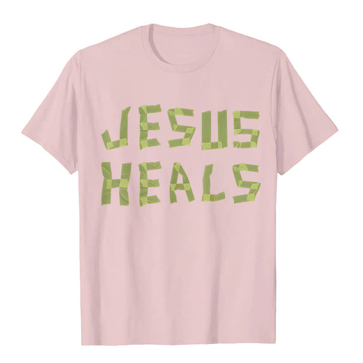 Christianartworkshop Jesus heilt Grafik T-Shirt - Rosa - 2XL - image 10