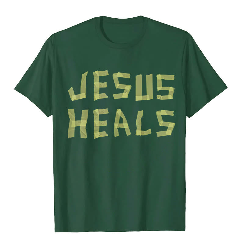 Christianartworkshop Jesus Heals Grafik-T-Shirt - Dunkelgrün - 2XL - image 16