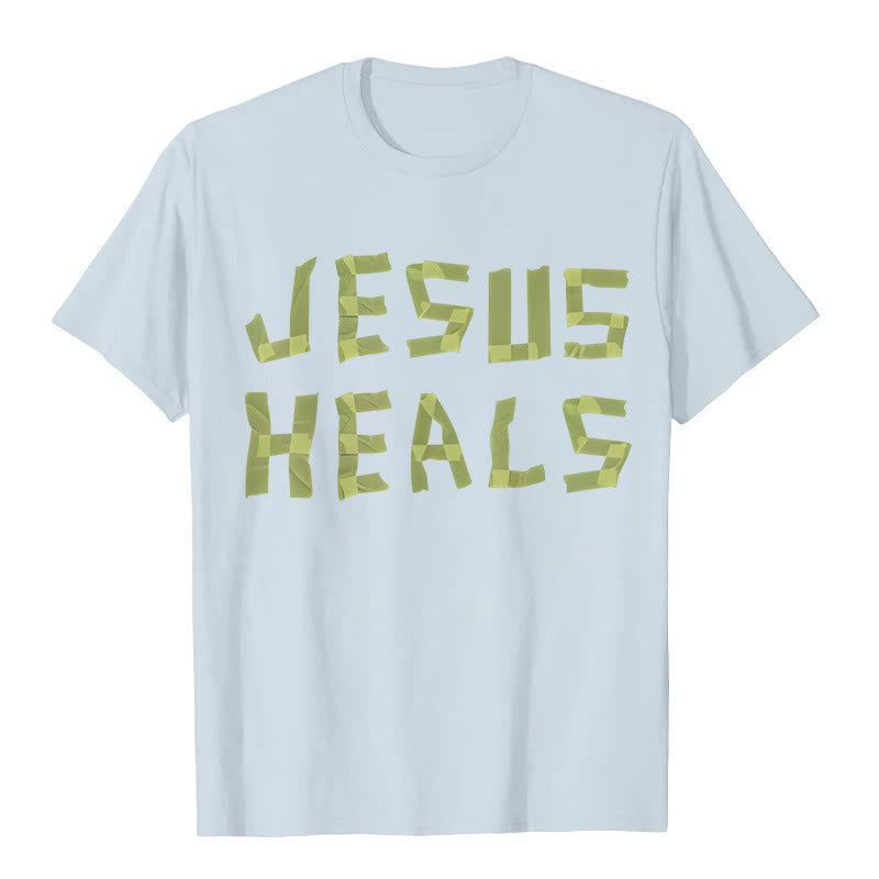 Christianartworkshop Jesus heilt Grafik T-Shirt - Blau - 2XL - image 8