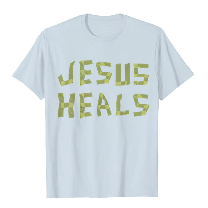 Christianartworkshop Jesus heilt Grafik T-Shirt - Blau - 2XL - image 8