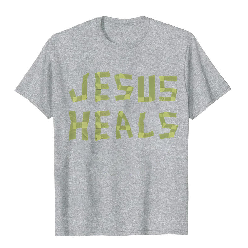 Christianartworkshop Jesus Heals Grafik-T-Shirt - Grau - 2XL - image 6