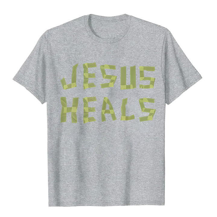 Christianartworkshop Jesus Heals Grafik-T-Shirt - Grau - 2XL - image 6