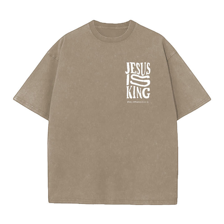 Christianartworkshop Grafik-T-Shirt „Jesus ist König“