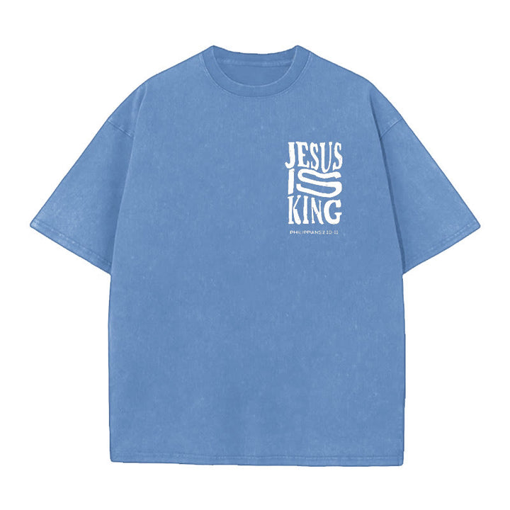 Christianartworkshop Grafik-T-Shirt „Jesus ist König“