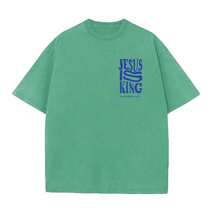 Christianartworkshop Grafik-T-Shirt „Jesus ist König“