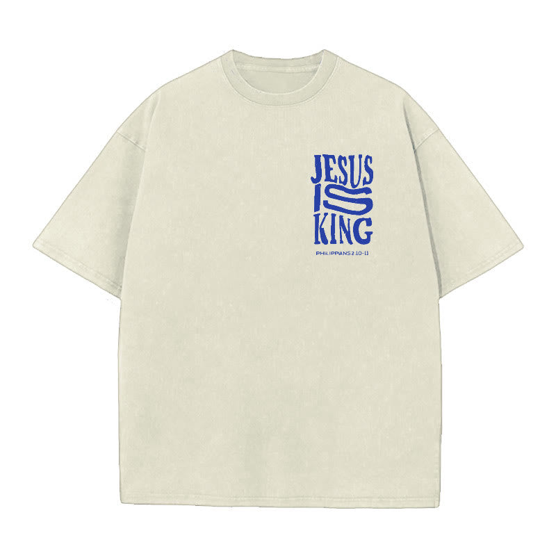 Christianartworkshop Grafik-T-Shirt „Jesus ist König“ - image 1