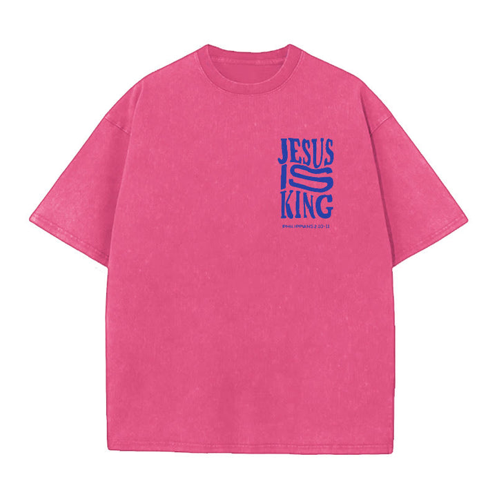 Christianartworkshop Grafik-T-Shirt „Jesus ist König“