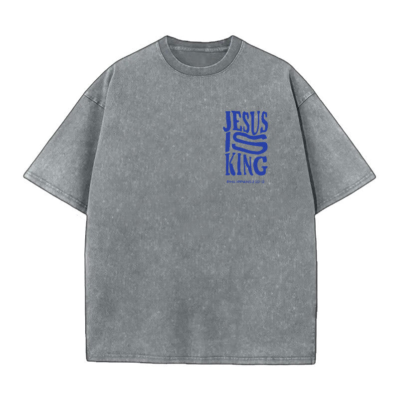 Christianartworkshop Grafik-T-Shirt „Jesus ist König“
