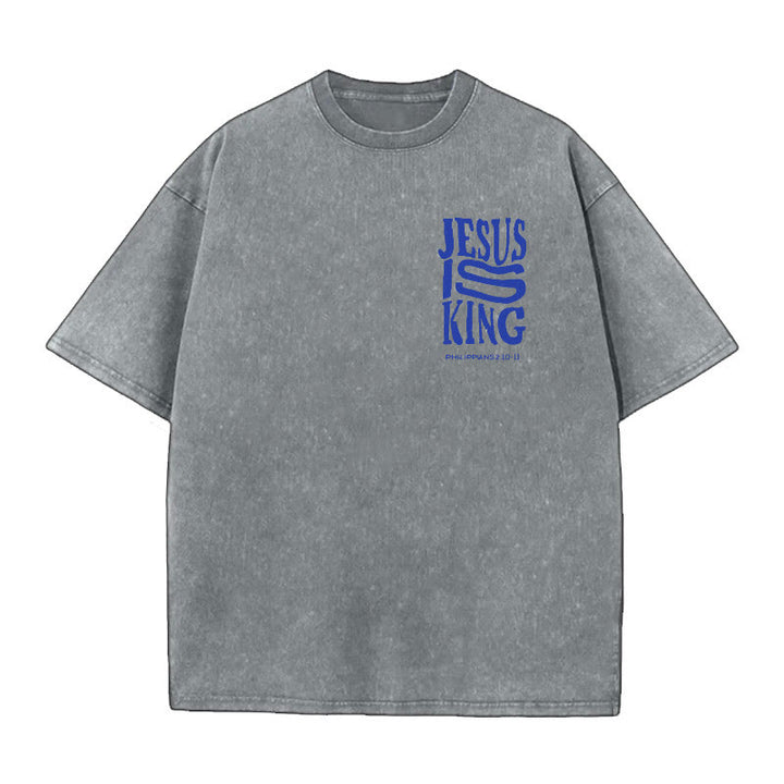 Christianartworkshop Grafik-T-Shirt „Jesus ist König“
