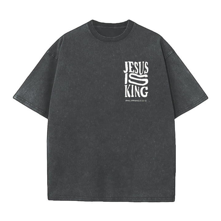 Christianartworkshop Grafik-T-Shirt „Jesus ist König“
