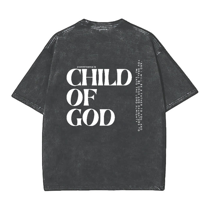 Christianartworkshop Kind Gottes Grafik T-Shirt - Schwarz - 5XL - image 2