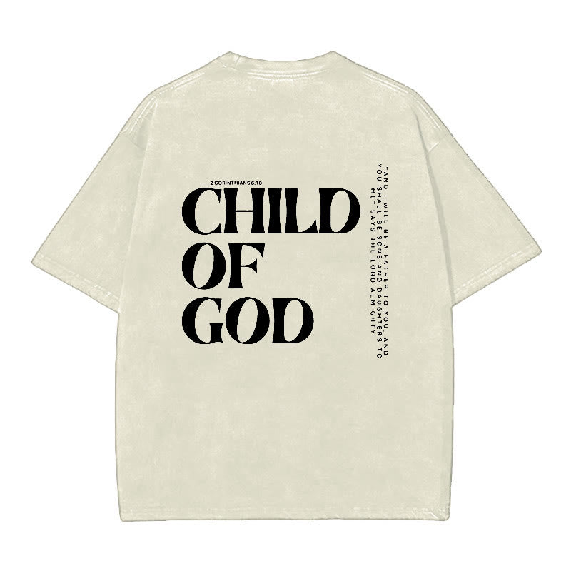 Christianartworkshop Kind Gottes Grafik T-Shirt - Beige - 5XL - image 0