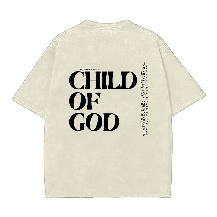 Christianartworkshop Kind Gottes Grafik T-Shirt - Beige - 5XL - image 0