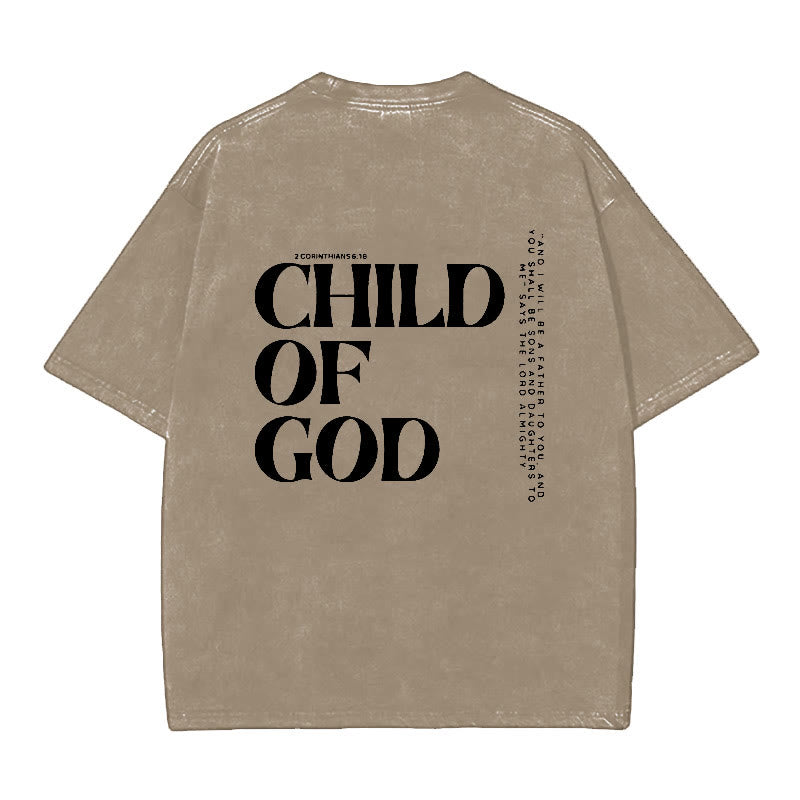 Christianartworkshop Kind Gottes Grafik T-Shirt - Braun - 5XL - image 6