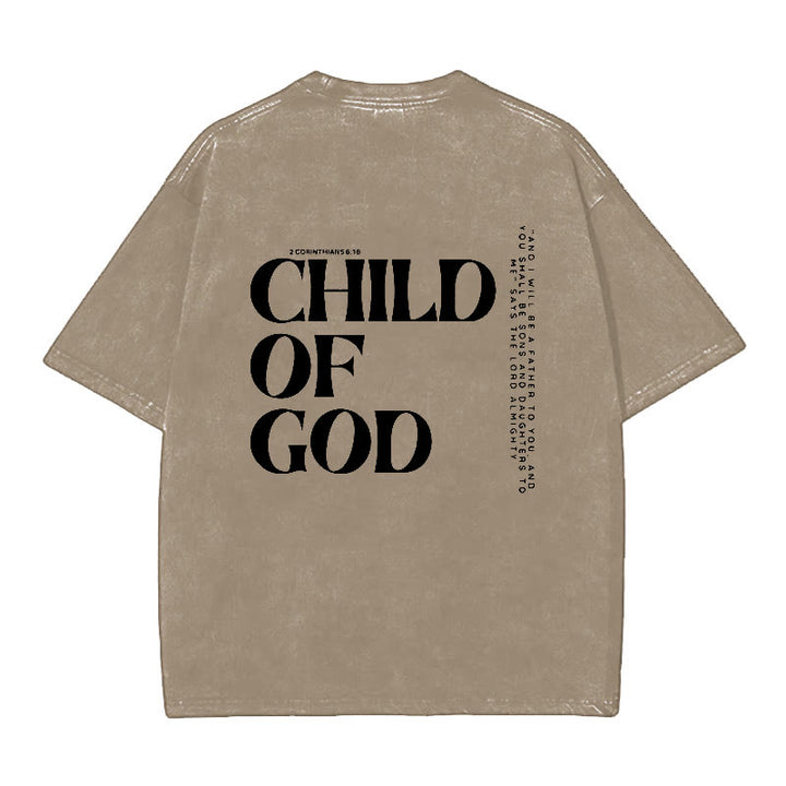 Christianartworkshop Kind Gottes Grafik T-Shirt - Braun - 5XL - image 6