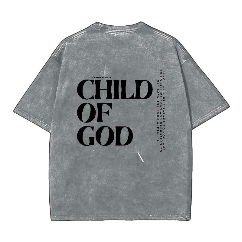 Christianartworkshop Kind Gottes Grafik T-Shirt - Grau - 5XL - image 4