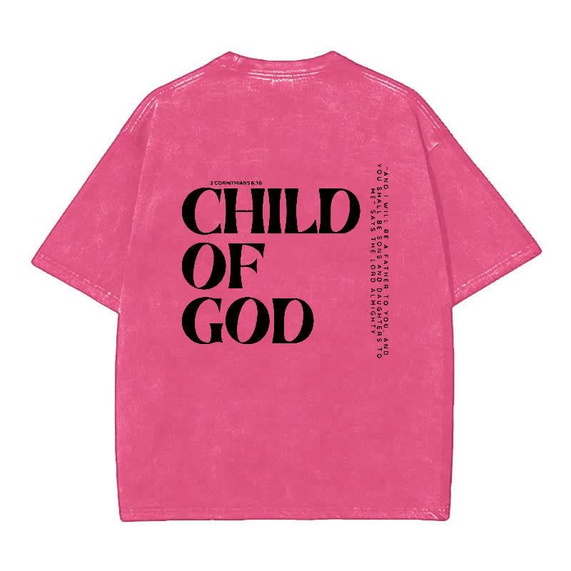 Christianartworkshop Kind Gottes Grafik T-Shirt - Rosa - 5XL - image 10