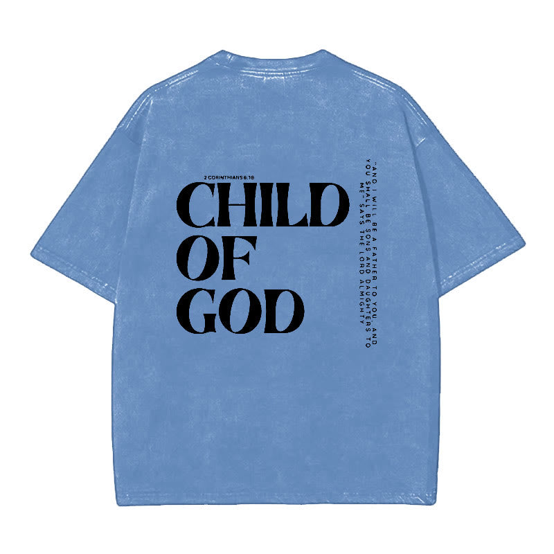 Christianartworkshop Kind Gottes Grafik T-Shirt - Blau - 5XL - image 8