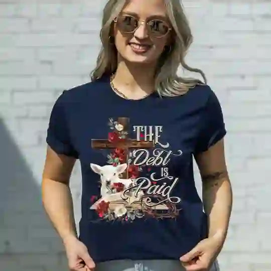 Christianartworkshop T-Shirt mit Blumenmuster und Kreuzmotiv, für Ostern