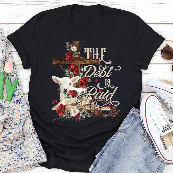 Christianartworkshop T-Shirt mit Blumenmuster und Kreuzmotiv, für Ostern