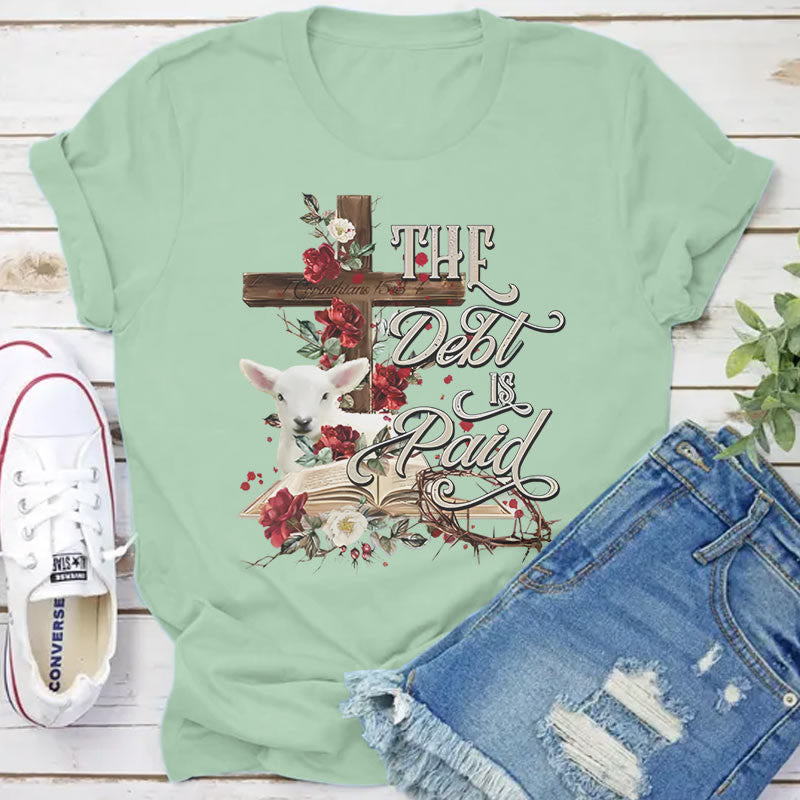 Christianartworkshop T-Shirt mit Blumenmuster und Kreuzmotiv, für Ostern