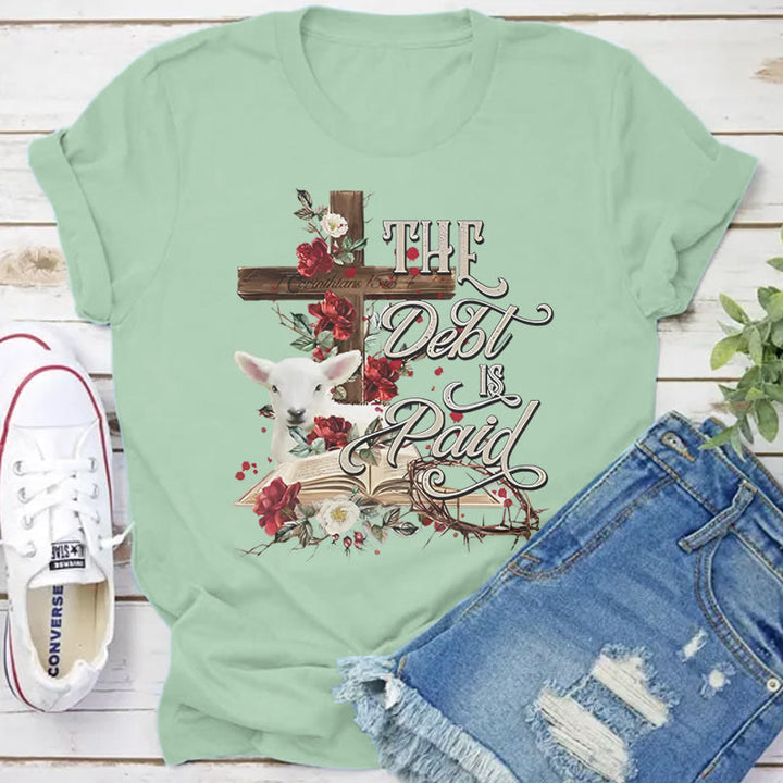 Christianartworkshop T-Shirt mit Blumenmuster und Kreuzmotiv, für Ostern