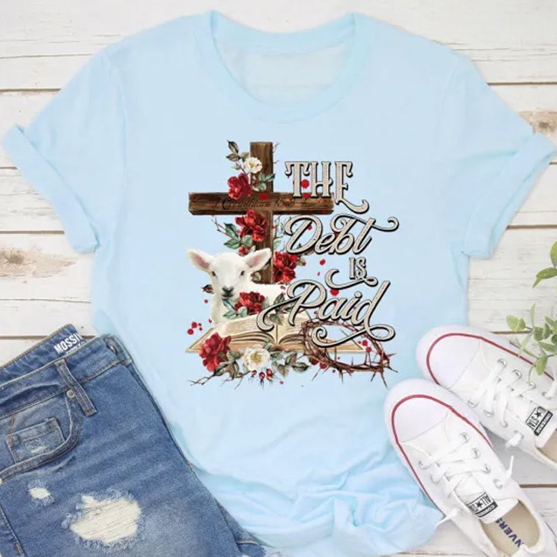Christianartworkshop T-Shirt mit Blumenmuster und Kreuzmotiv, für Ostern