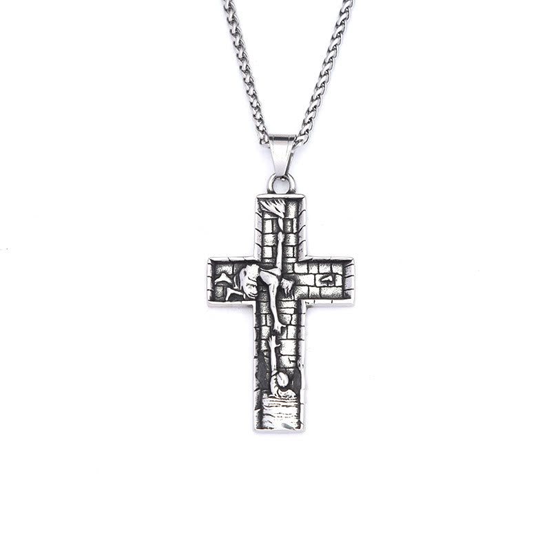 Christianartworkshop Halskette mit Kreuz „Hände der Erlösung“: Ein Testament der göttlichen Rettung