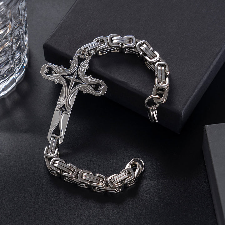 Christianartworkshop Iron & Faith Herrenarmband: Stärke und Erlösung in jedem Glied