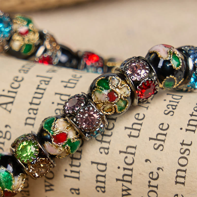 Christianartworkshop Handgefertigtes Cloisonné-Perlen-Armband „Zeitloser Glaube“: Ein Zeugnis der Gegenwart Christi - image 10