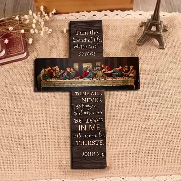 Christianartworkshop „Das letzte Abendmahl“ Holzkreuz zum Aufhängen: Ein Zeugnis für Glauben und Kunstfertigkeit