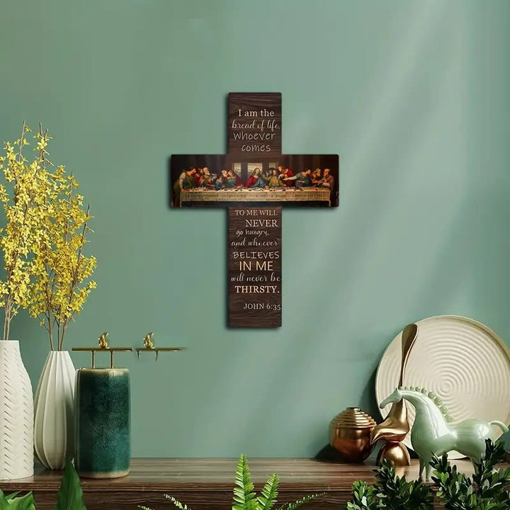 Christianartworkshop „Das letzte Abendmahl“ Holzkreuz zum Aufhängen: Ein Zeugnis für Glauben und Kunstfertigkeit