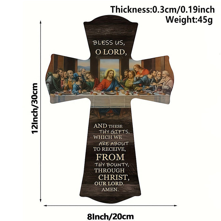 Christianartworkshop „Das letzte Abendmahl“ Holzkreuz zum Aufhängen: Ein Zeugnis für Glauben und Kunstfertigkeit