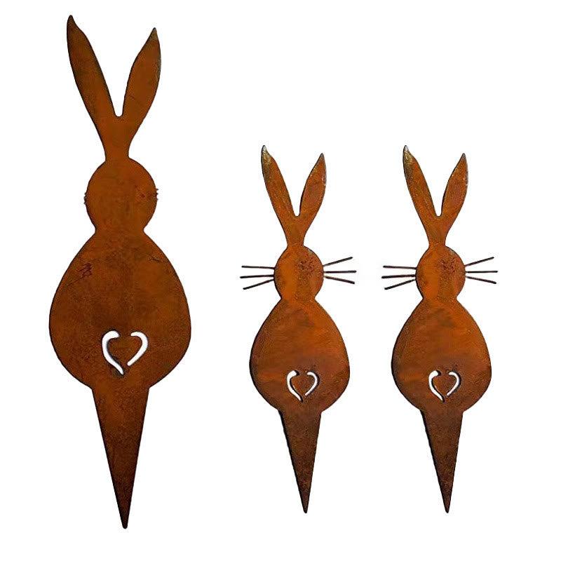Christianartworkshop 3-teiliges Set inspirierende Osterhasen-Dekoration aus Holz für den Schreibtisch