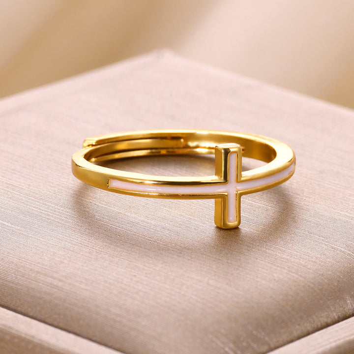 Christianartworkshopthe Der 4 Stile Kreuz Goldener Ring: Ein Symbol für Eleganz und Glauben