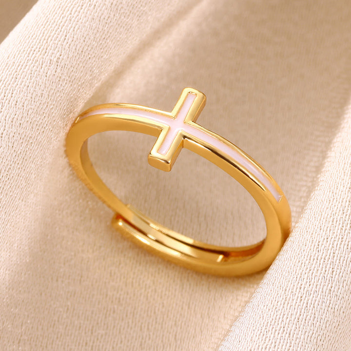 Christianartworkshopthe Der 4 Stile Kreuz Goldener Ring: Ein Symbol für Eleganz und Glauben