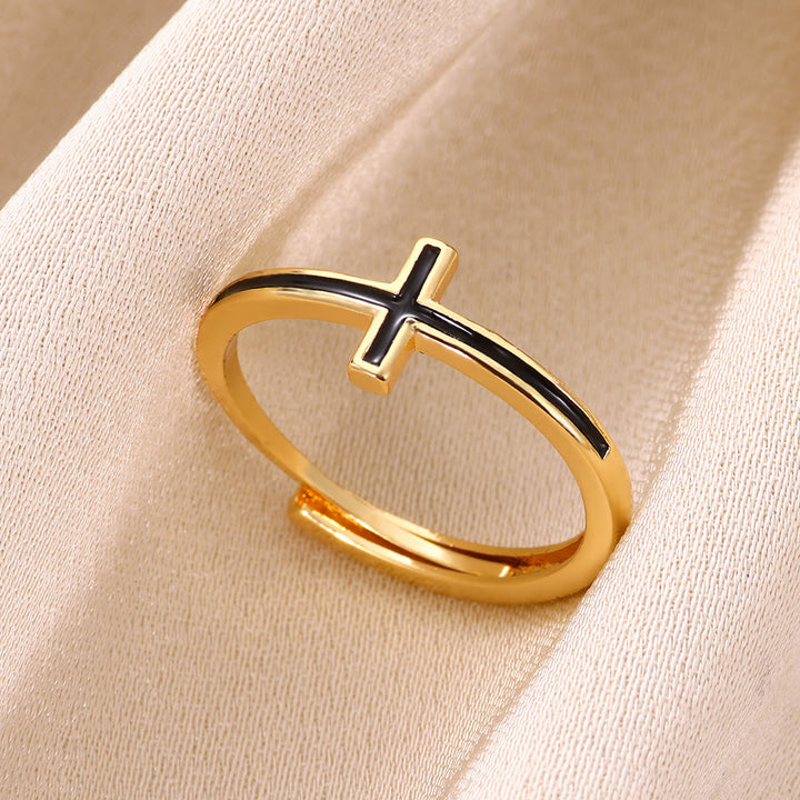 Christianartworkshopthe Der 4 Stile Kreuz Goldener Ring: Ein Symbol für Eleganz und Glauben