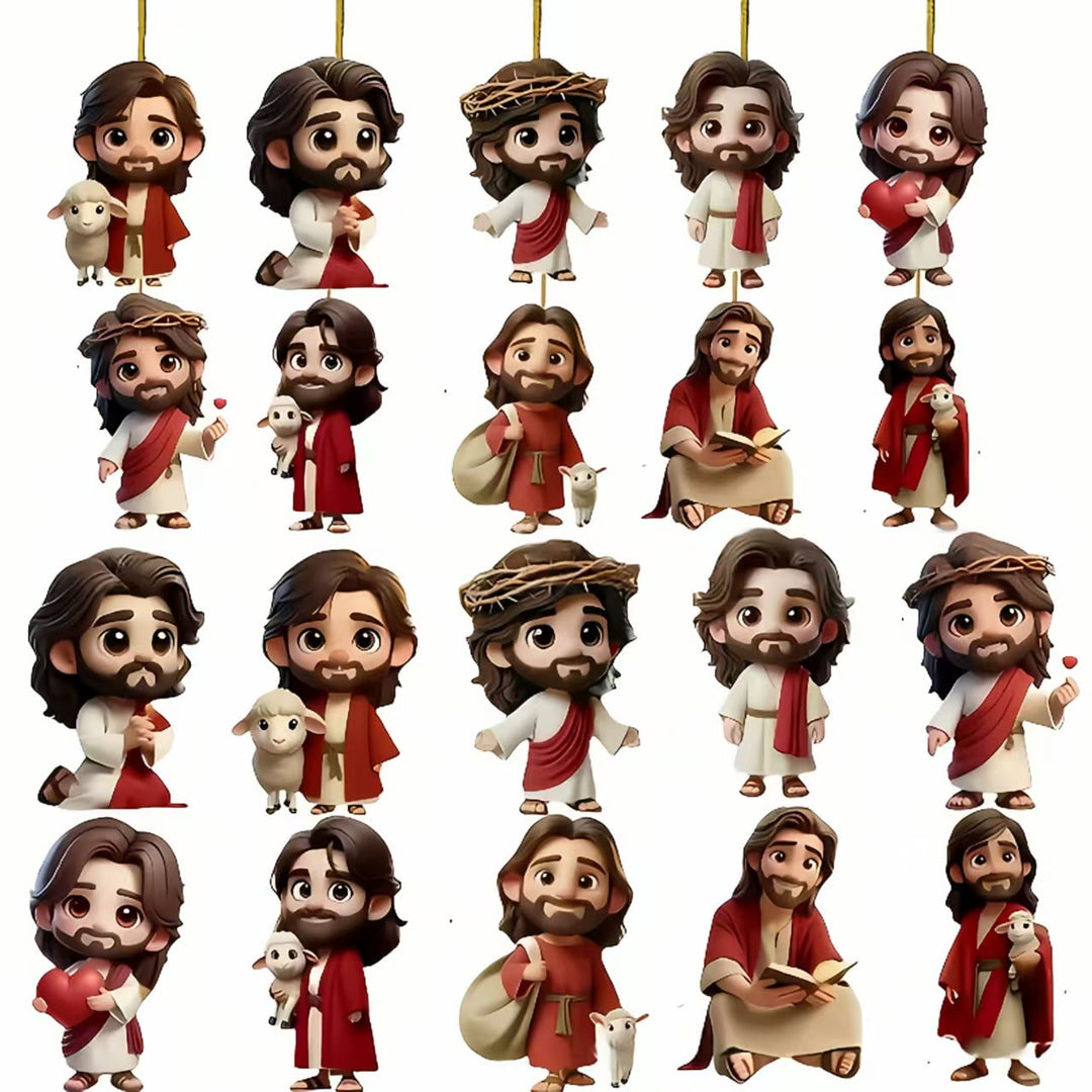 Christianartworkshop Cartoon Jesus Holzornamente