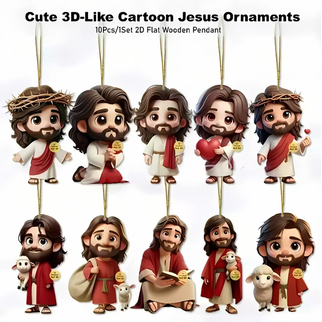 Christianartworkshop Cartoon Jesus Holzornamente