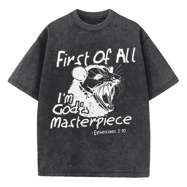 Christianartworkshop Christian T-Shirt mit Aufschrift „First Of All I'm God's Masterpiece“