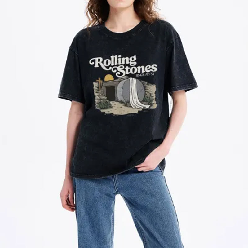 Christianartworkshop Rolling Stone Christian Washed T-Shirt